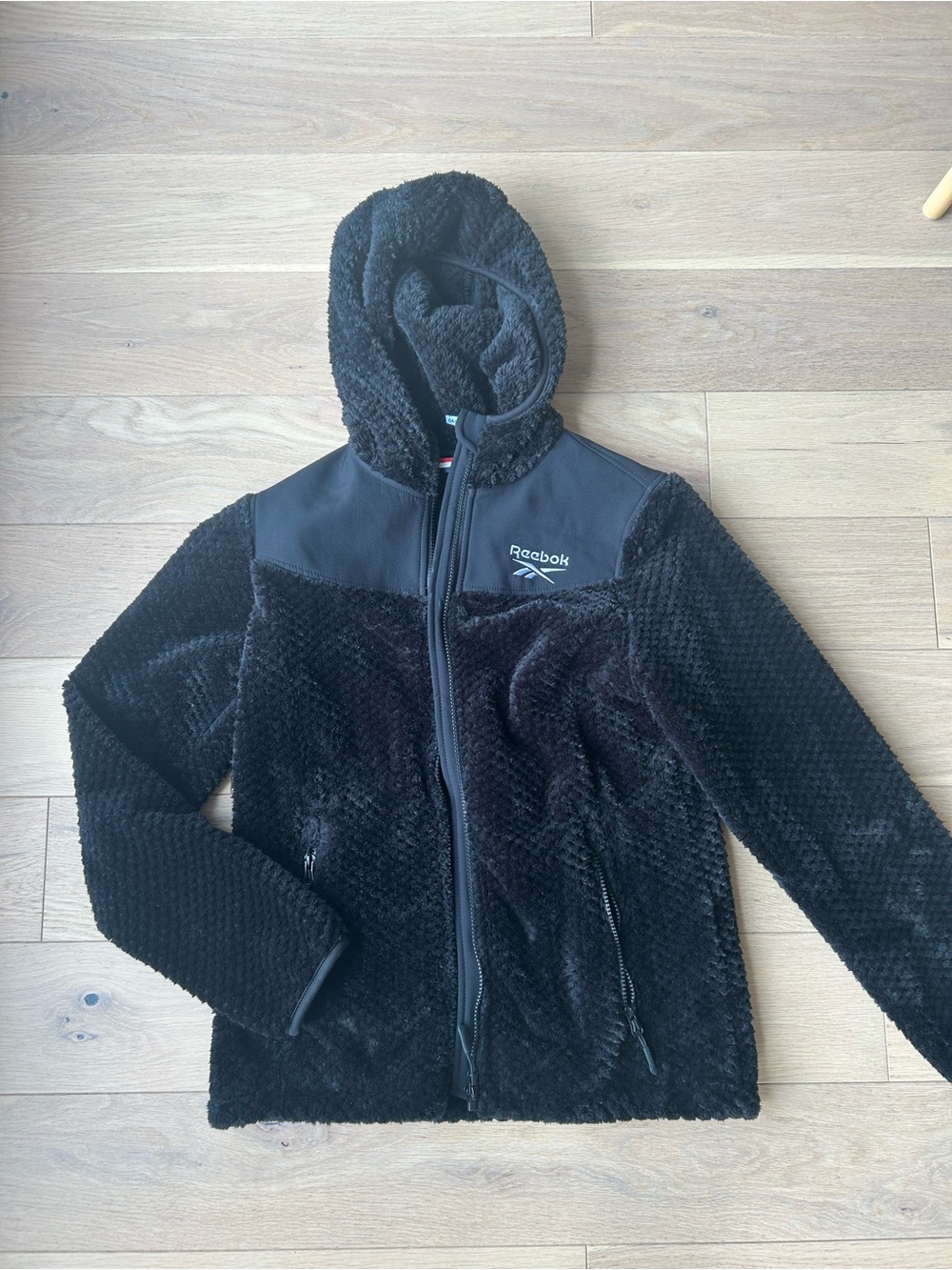 Reebok Black Fleece Hooded Zip-Up Jacket